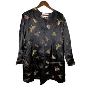 Simone Chin Chin Butterfly Print Silk Coat